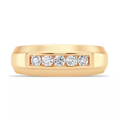 Raised Channel-Set Diamond Band (7mm)