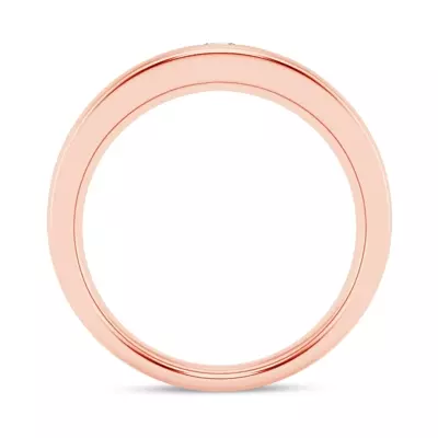 Grooved Diamond Solitaire Band (7mm)