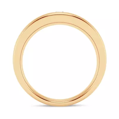 Grooved Diamond Solitaire Band (7mm)