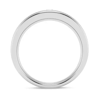 Grooved Diamond Solitaire Band (7mm)