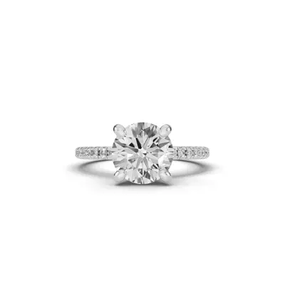 Signature Hearts & Arrows Hidden Halo Pavé Engagement Ring (1/4ct. tw.)