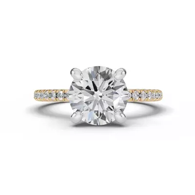 Signature Hearts & Arrows Hidden Halo Pavé Engagement Ring (1/4ct. tw.)