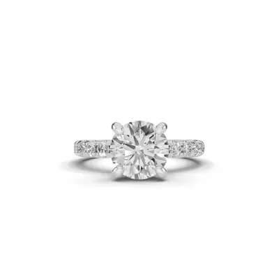 Signature Hearts & Arrows Hidden Halo Pavé Engagement Ring (1/2ct. tw.)