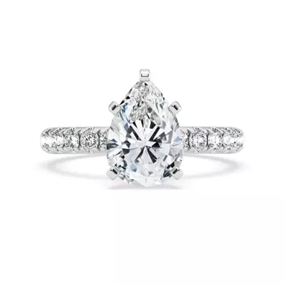 Gabriella Pave Hidden Halo Engagement Ring - 14K Rose Gold