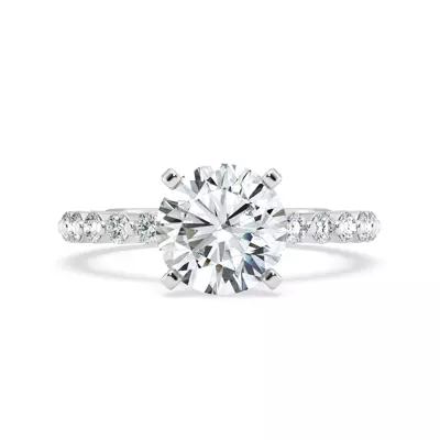 Signature Hearts & Arrows Shared Prong Engagement Ring (1/2ct. tw.)