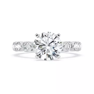 Signature Hearts & Arrows Hidden Halo Shared Prong Engagement Ring (1.00ct. tw.)