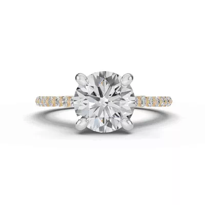 Tradition Shared Prong Pavé Cathedral Engagement Ring (1/4ct. tw.)