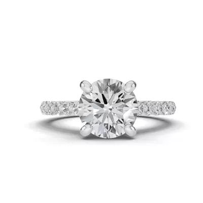 Tradition Shared Prong Pavé Cathedral Engagement Ring (1/2ct. tw.)