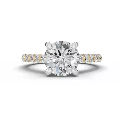Tradition Shared Prong Pavé Cathedral Engagement Ring (1/2ct. tw.)
