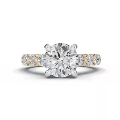 Tradition Shared Prong Pavé Cathedral Engagement Ring (.95ct. tw.)