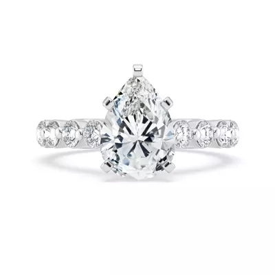 Gabriella Pave Hidden Halo Engagement Ring - 14K Rose Gold