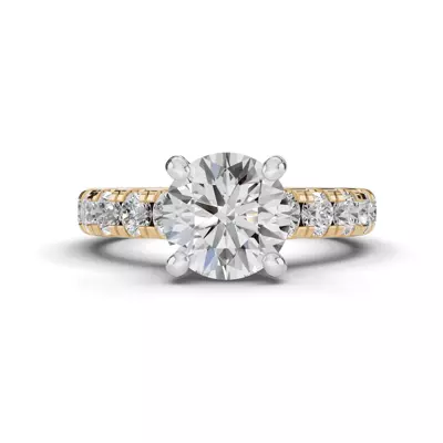 Signature Hearts & Arrows Classic Hidden Halo Cathedral Engagement Ring (1.00ct. tw.)