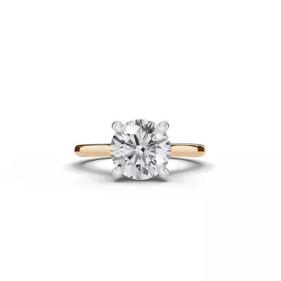Signature Hearts & Arrows Hidden Halo Cathedral Engagement Ring (2mm)