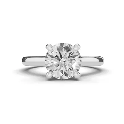 Signature Hearts & Arrows Hidden Halo Cathedral Engagement Ring (2.7mm)
