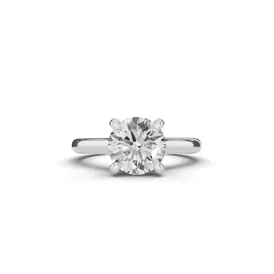 Signature Hearts & Arrows Hidden Halo Cathedral Engagement Ring (2.7mm)