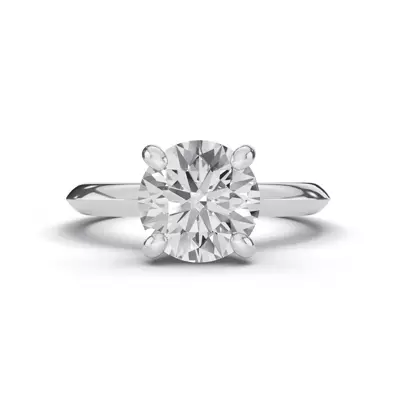 Signature Hearts & Arrows Hidden Halo Knife-Edge Engagement Ring