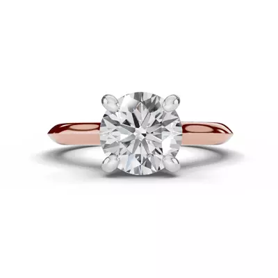 Signature Hearts & Arrows Hidden Halo Knife-Edge Cathedral Engagement Ring