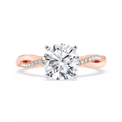 Signature Hearts & Arrows Pavé Twist Engagement Ring