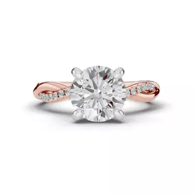Signature Hearts & Arrows Pavé Twist Engagement Ring