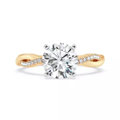 Signature Hearts & Arrows Pavé Twist Engagement Ring