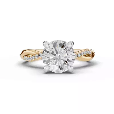 Signature Hearts & Arrows Pavé Twist Engagement Ring