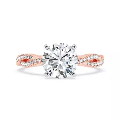 Signature Hearts & Arrows Pavé Spiral Engagement Ring
