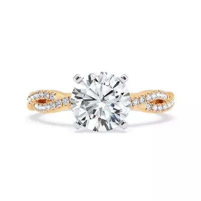 Signature Hearts & Arrows Pavé Spiral Engagement Ring