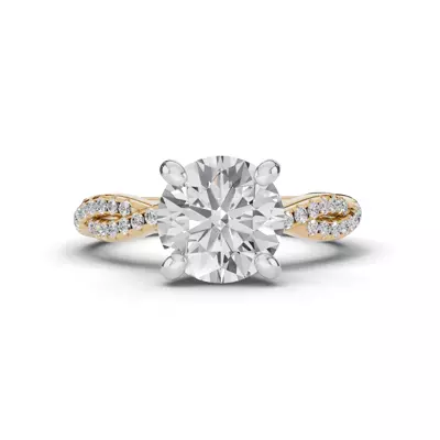 Signature Hearts & Arrows Pavé Spiral Hidden Halo Engagement Ring