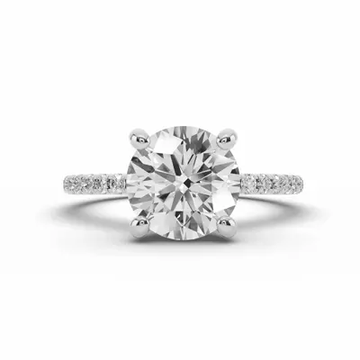Signature Hearts & Arrows Classic Hidden Halo Pavé Engagement Ring (1.00ct. tw.)