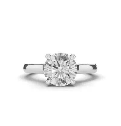 Euroshank Scroll Solitaire Engagement Ring