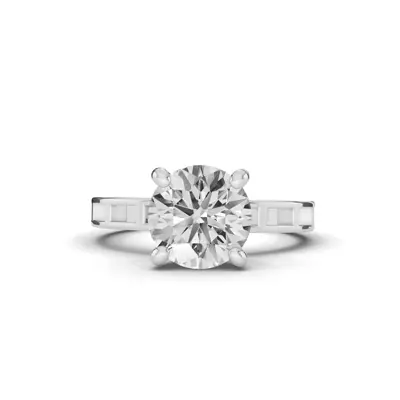 Forma Frame Solitaire Engagement Ring