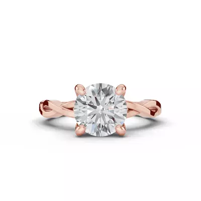 Voluta Twist Solitaire Engagement Ring