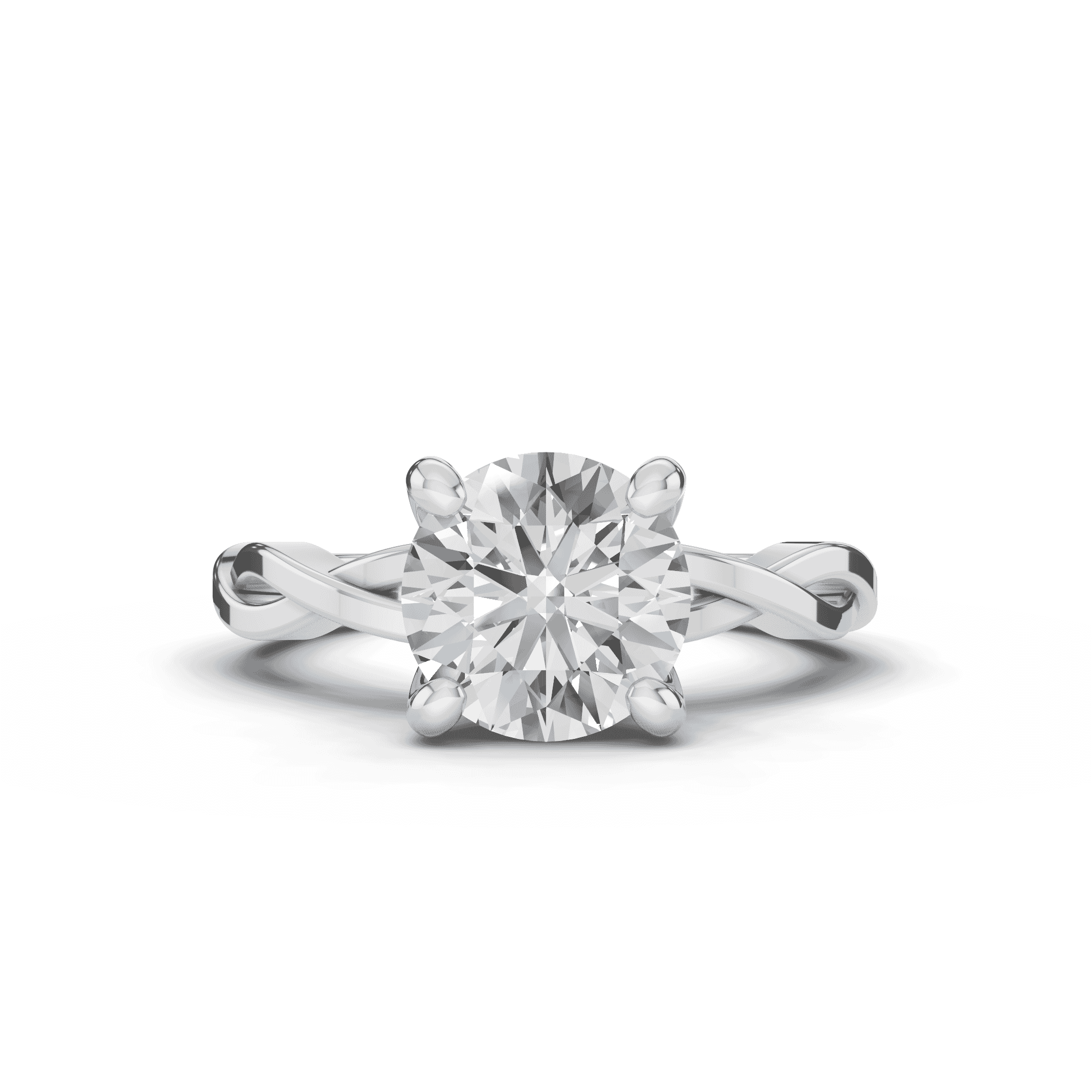 Voluta Twist Solitaire Engagement Ring