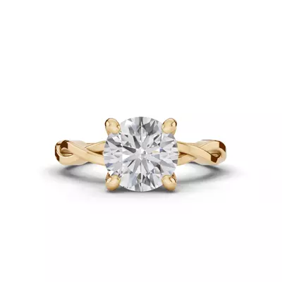 Voluta Twist Solitaire Engagement Ring