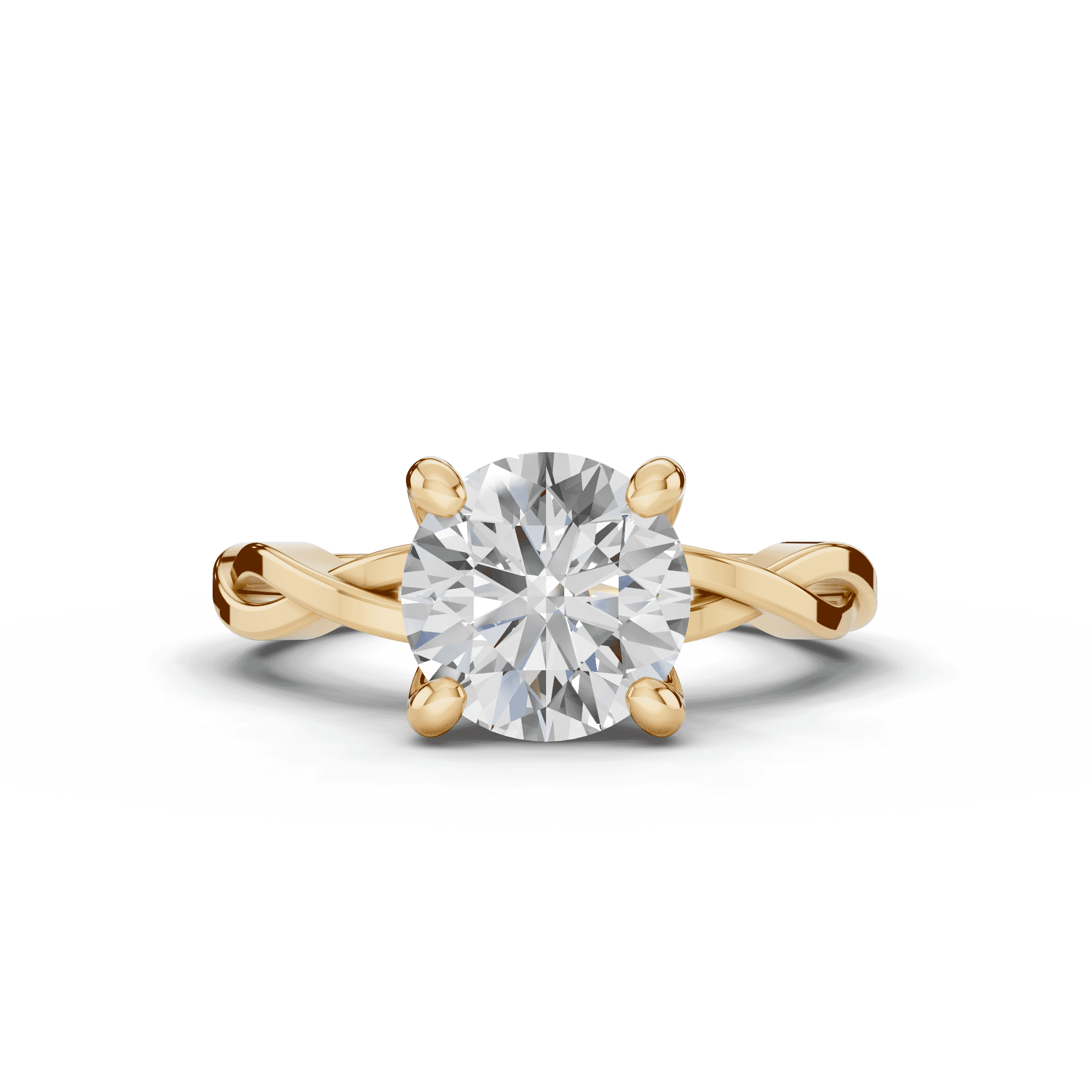 Voluta Twist Solitaire Engagement Ring