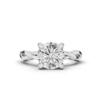 Voluta Twist Solitaire Engagement Ring