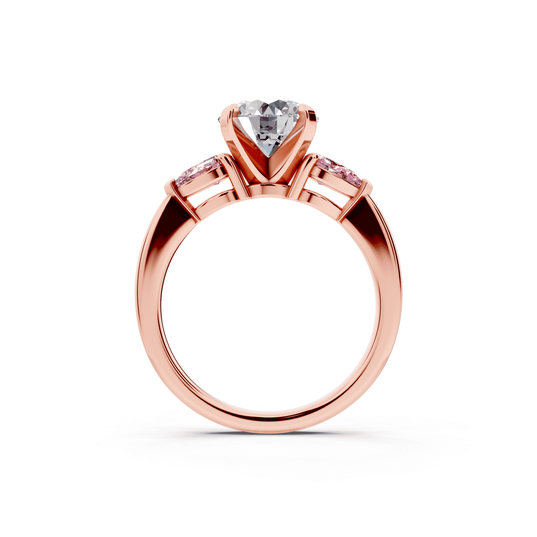 Madison Pink Sapphire Three-Stone Pear Engagement Ring (0.50 ct. tw.)