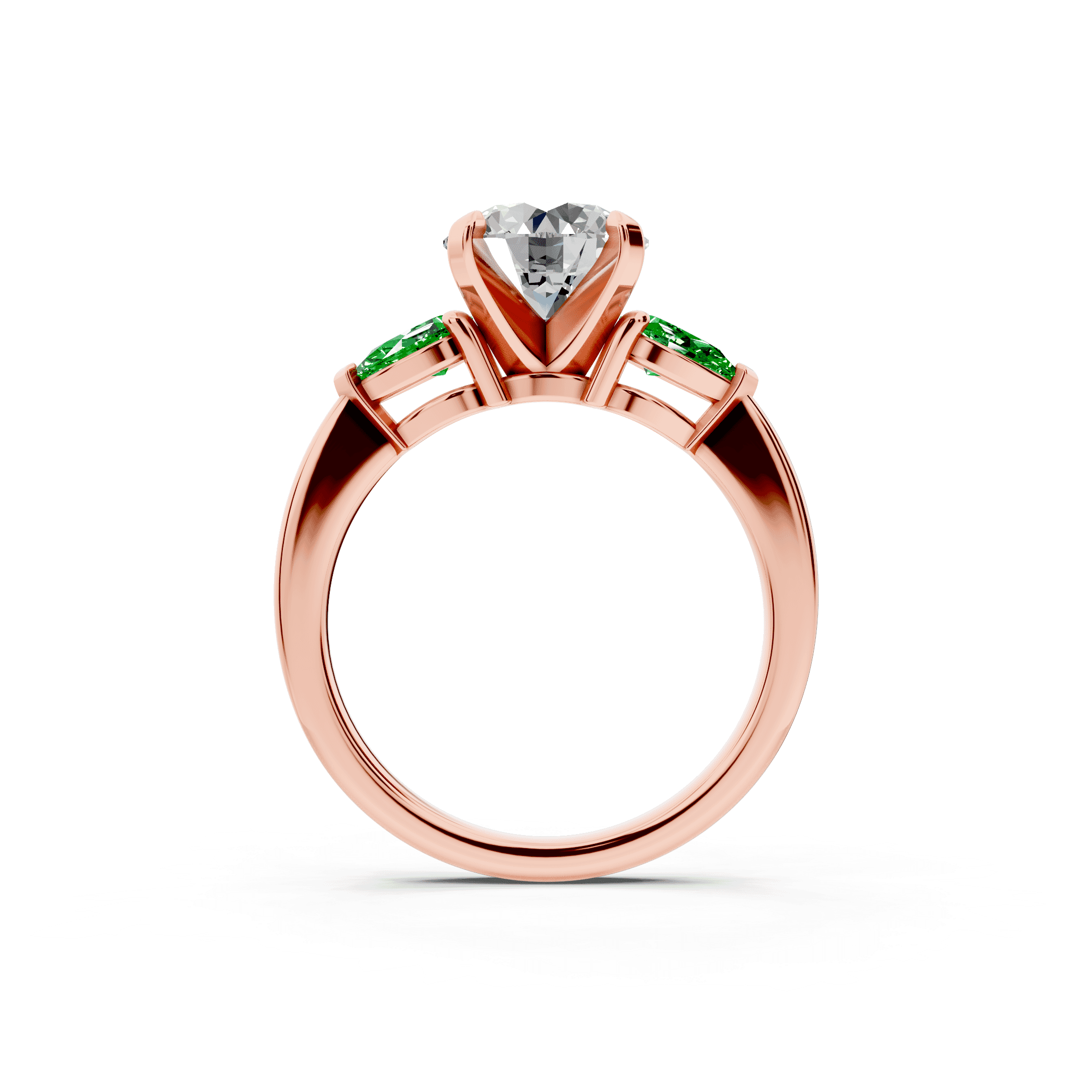 Madison Tsavorite Three-Stone Pear Engagement Ring (0.50 ct. tw.)