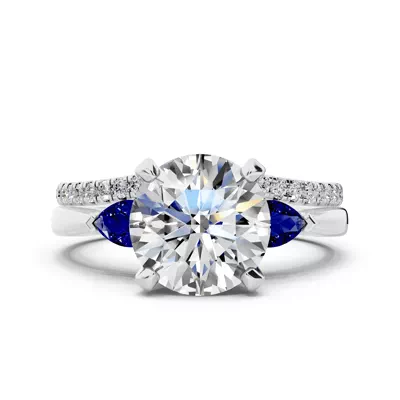 Madison Sapphire Three-Stone Pear Engagement Ring (0.25 ct. tw.)