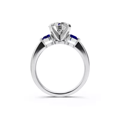 Madison Sapphire Three-Stone Pear Engagement Ring (0.25 ct. tw.)