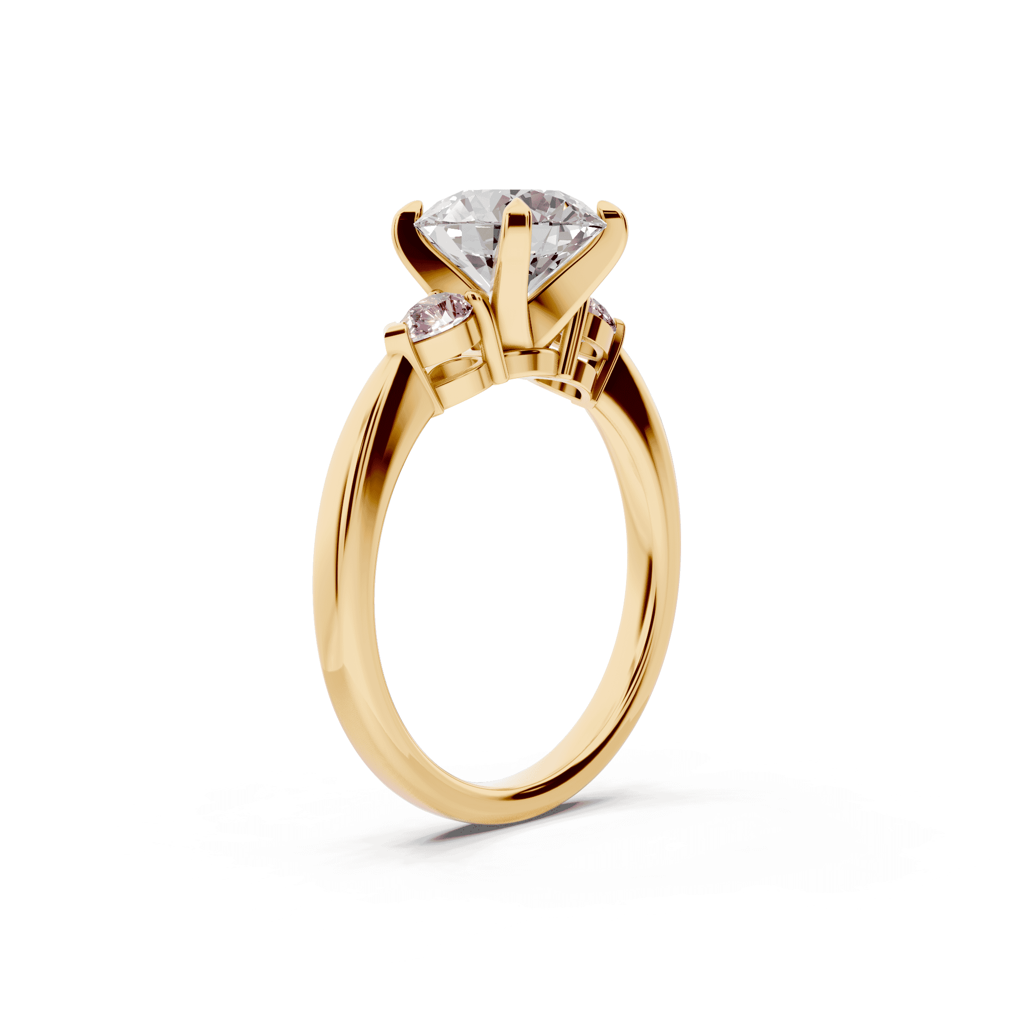 Madison Pink Sapphire Three-Stone Pear Engagement Ring (0.25 ct. tw.)