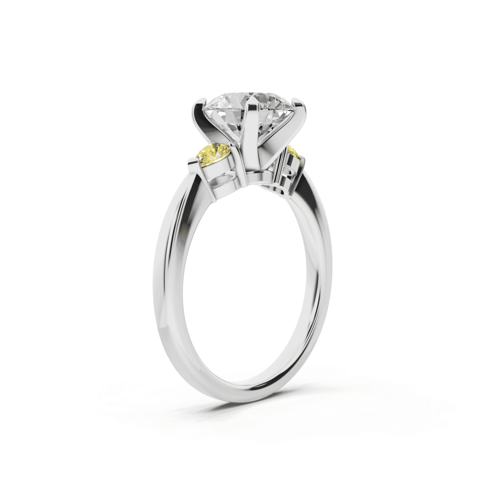 Madison Yellow Sapphire Three-Stone Pear Engagement Ring (0.25 ct. tw.)
