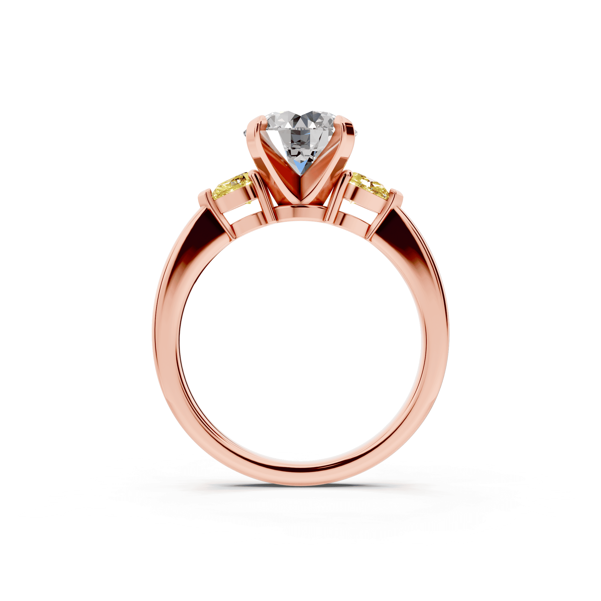 Madison Yellow Sapphire Three-Stone Pear Engagement Ring (0.25 ct. tw.)