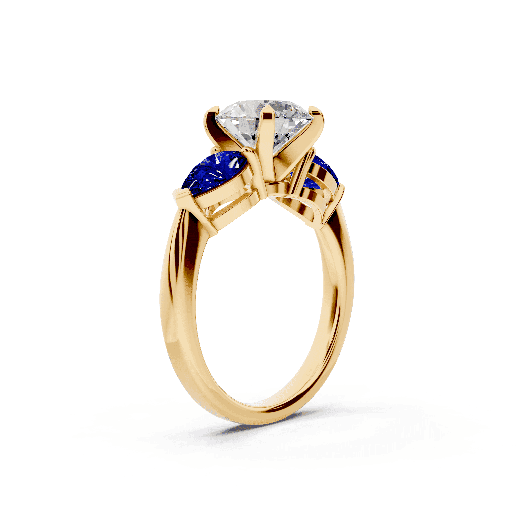 Madison Sapphire Three-Stone Pear Engagement Ring (1 ct. tw.)