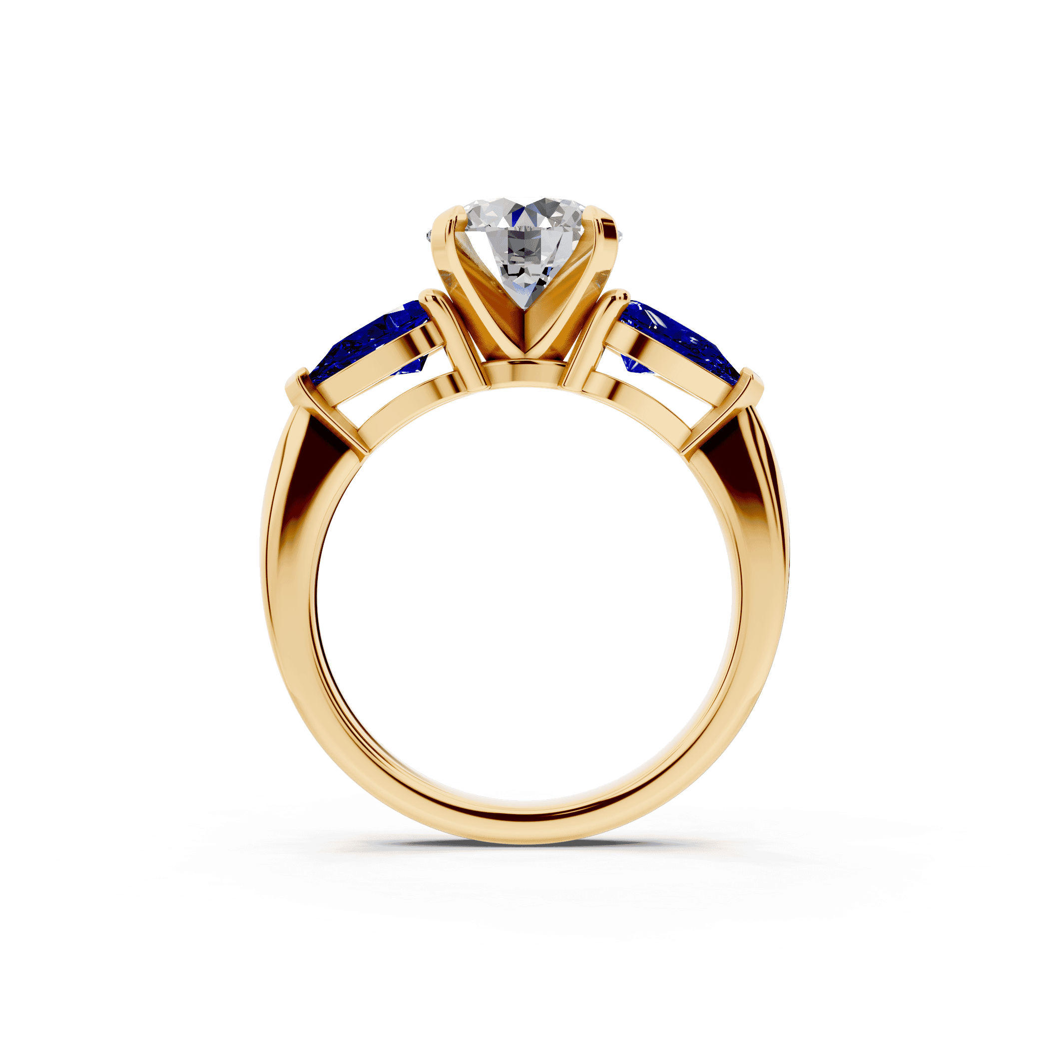 Madison Sapphire Three-Stone Pear Engagement Ring (1 ct. tw.)