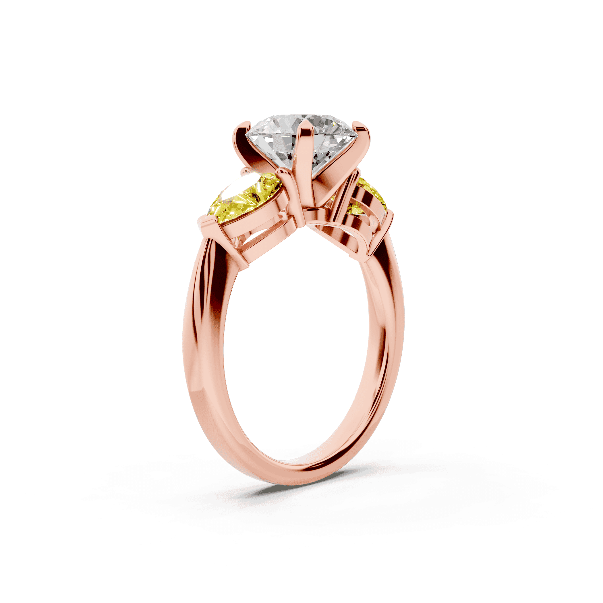 Madison Yellow Sapphire Three-Stone Pear Engagement Ring (1 ct. tw.)