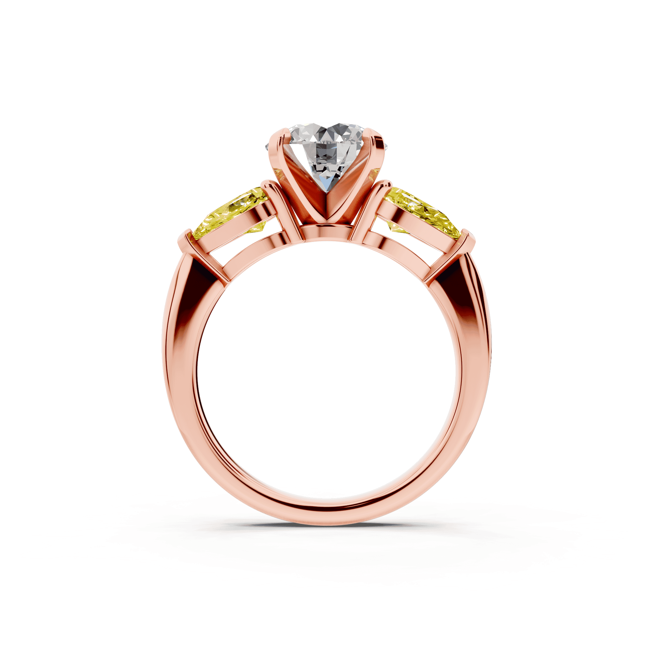 Madison Yellow Sapphire Three-Stone Pear Engagement Ring (1 ct. tw.)