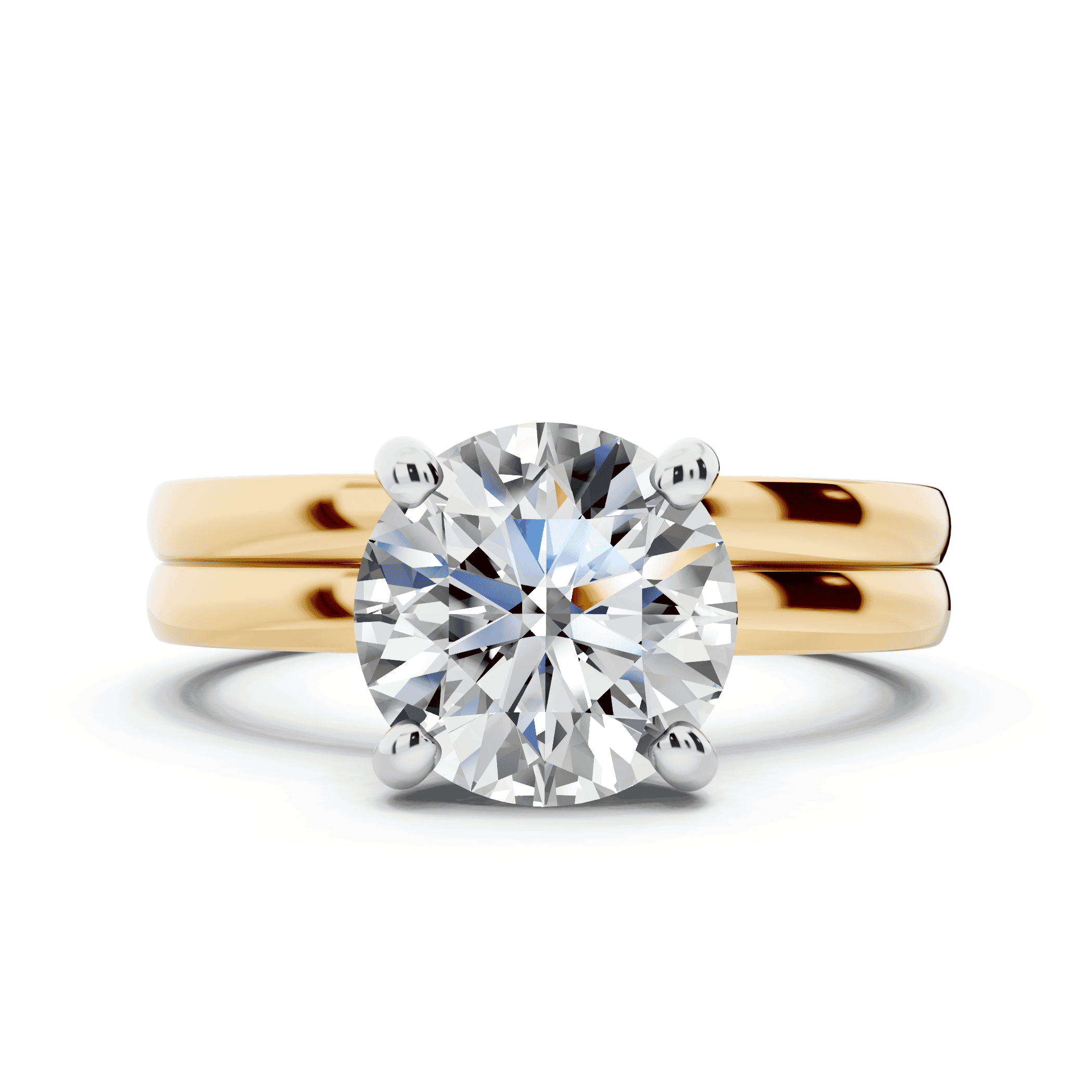 Alden Two-Tone Solitaire Engagement Ring (1.8mm)