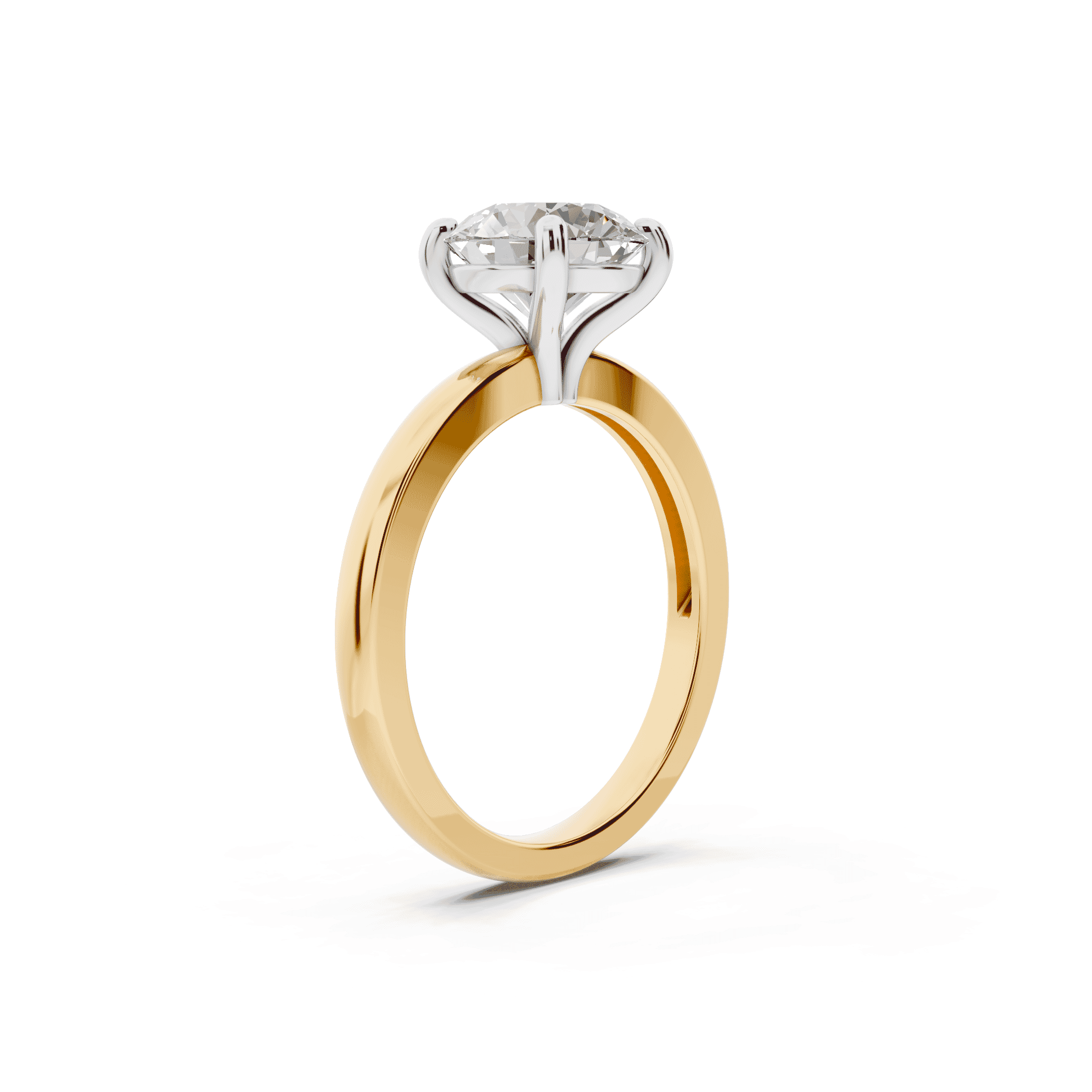 Alden Two-Tone Solitaire Engagement Ring (1.8mm)