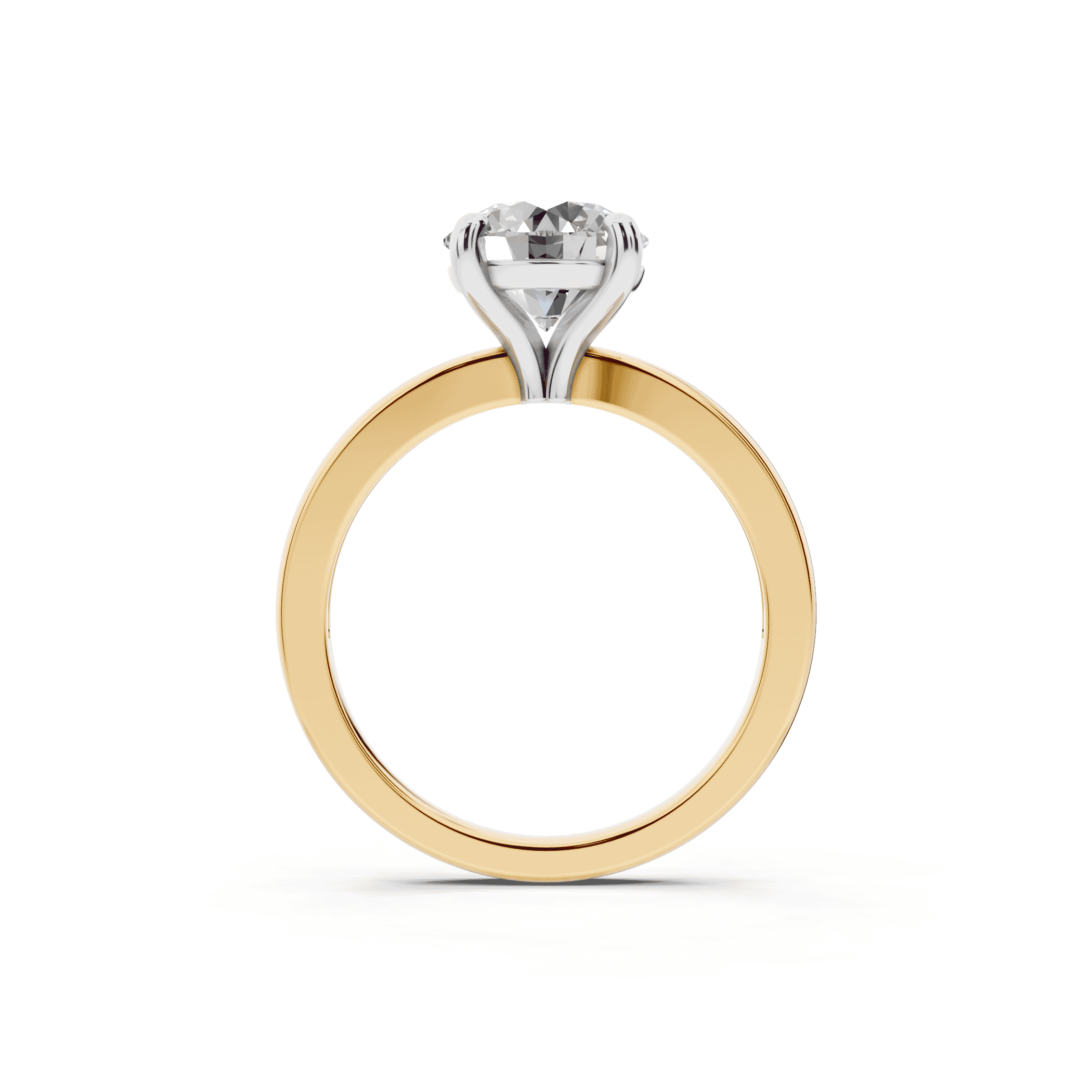 Alden Two-Tone Solitaire Engagement Ring (1.8mm)